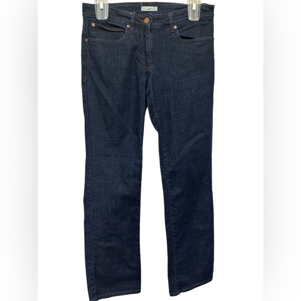 Eileen Fisher dark wash straight leg denim jeans